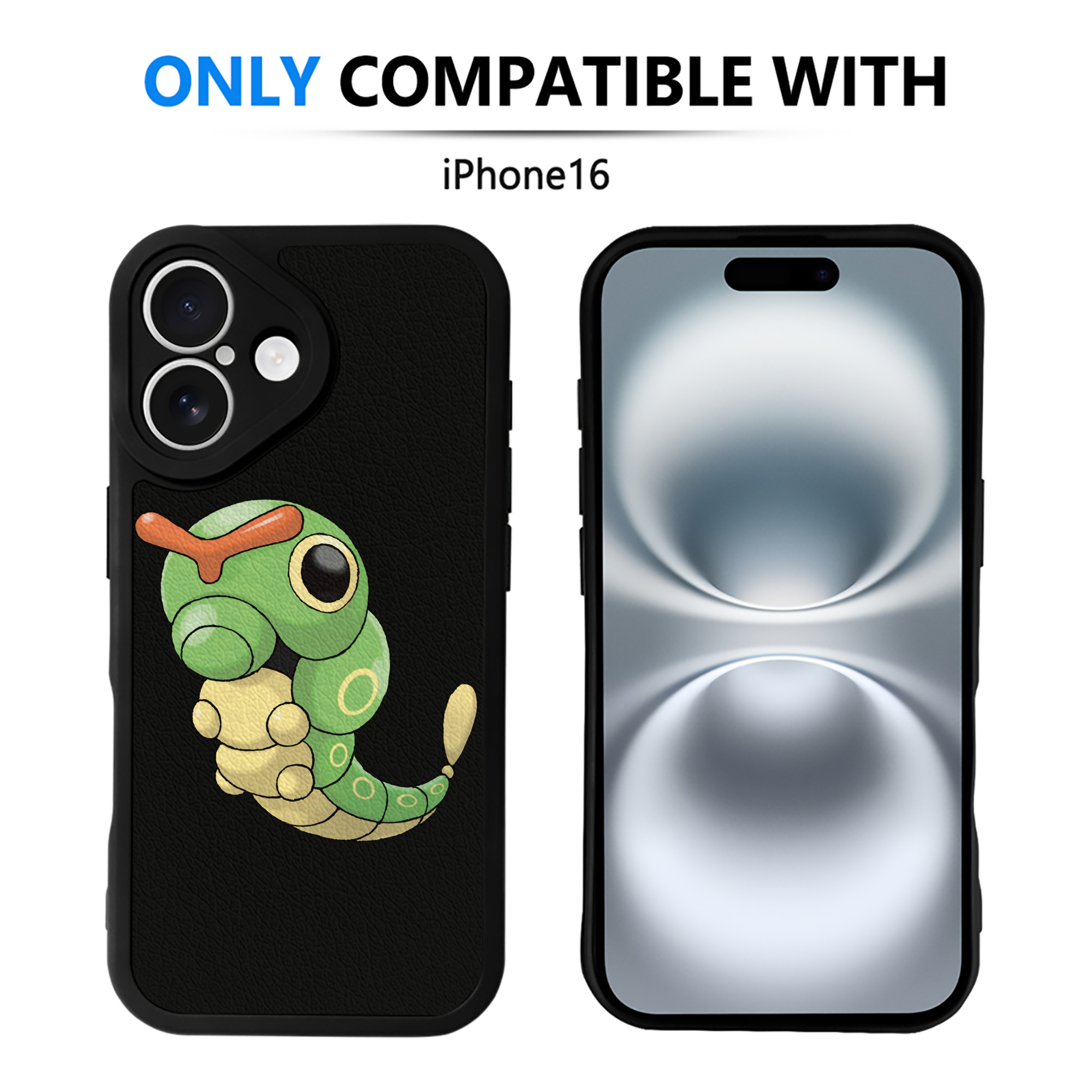 （画像用） ポケットモンスター Pokémon 【iPhone 16シリーズ対応】シリコンスマホケース（レザー調） 材質：シリコン